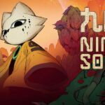 Promotional art for the game Nine Sols, highlighting the feline protagonist and the game title set against an orange, oriental-inspired landscape.